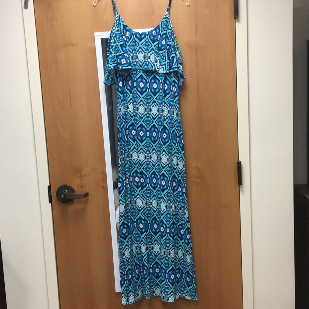 Blue and white maxi dress!